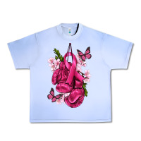 Grape Ice Cancer Boxing Gloves with Ribbon Urban Heavy Tee - texasbilliewilder