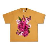 Peanut Butter Cancer Boxing Gloves with Ribbon Urban Heavy Tee - texasbilliewilder