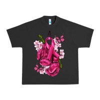 Pigment Black Cancer Boxing Gloves with Ribbon Urban Heavy Tee - texasbilliewilder