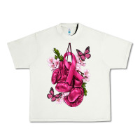 Pistachio Cancer Boxing Gloves with Ribbon Urban Heavy Tee - texasbilliewilder