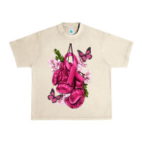 Sandshell Cancer Boxing Gloves with Ribbon Urban Heavy Tee - texasbilliewilder