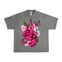 Tornado Cancer Boxing Gloves with Ribbon Urban Heavy Tee - texasbilliewilder