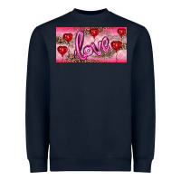 Navy Valentine's Day Love Balloon Heart Balloons Heavyweight Sweatshirt - RanaPortraitStore