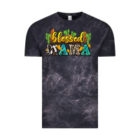Cloud Black blessed mama Vintage Tee - Zillion Design Studio