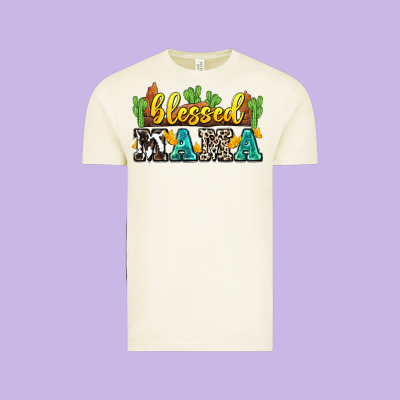 Blessed Mama Vintage Tee Designed By Zillion Design Studio