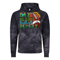 Cloud Black eat sleep football repeat Vintage Hoodie - texasbilliewilder