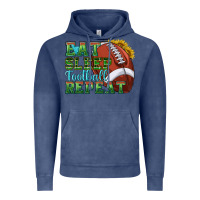 Vintage Denim eat sleep football repeat Vintage Hoodie - texasbilliewilder