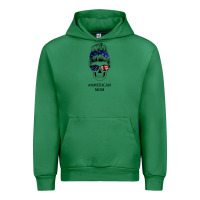 Emerald American Stars, American Flag Patterned Mom Skull Urban Hoodie - Bettercallsaul