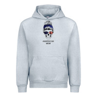 Heather Grey American Stars, American Flag Patterned Mom Skull Urban Hoodie - Bettercallsaul