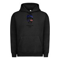 Pigment Black American Stars, American Flag Patterned Mom Skull Urban Hoodie - Bettercallsaul