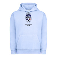 Pigment Grape Ice American Stars, American Flag Patterned Mom Skull Urban Hoodie - Bettercallsaul