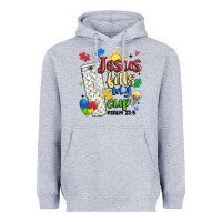 Heather Grey autism jesus fills my cup Heavyweight Hoodie - MaliasSmallBusiness