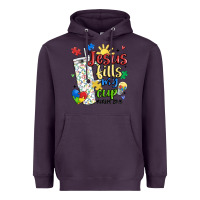 Plum autism jesus fills my cup Heavyweight Hoodie - MaliasSmallBusiness
