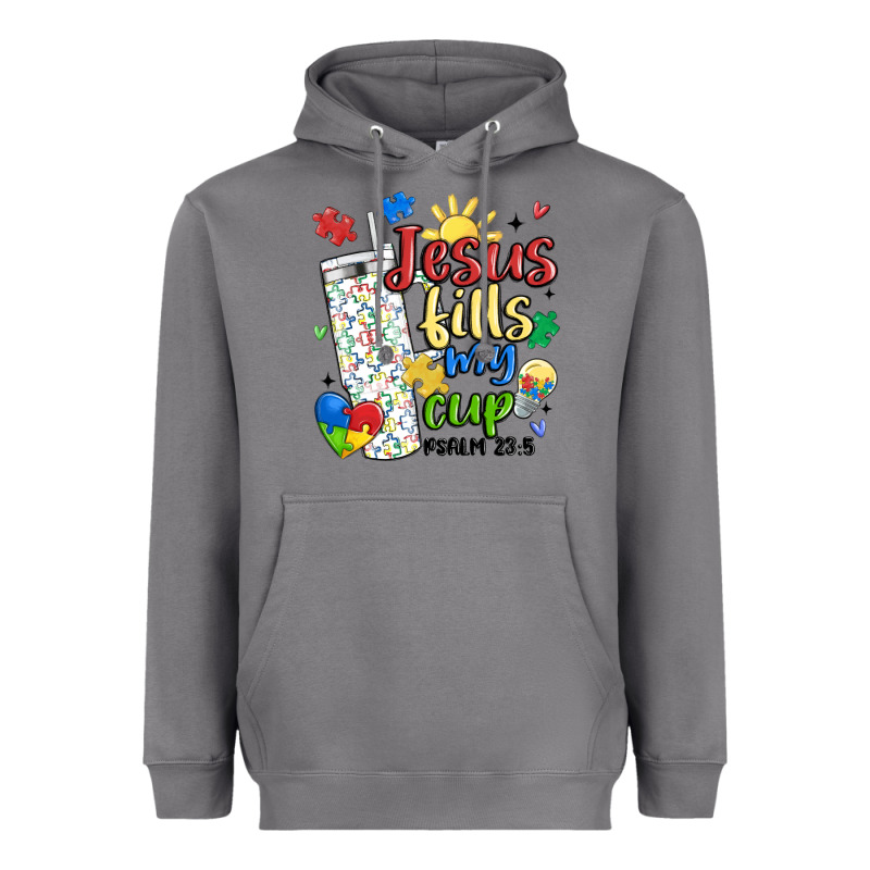 Autism Jesus Fills My Cup Heavyweight Hoodie by MaliasSmallBusiness | Teevron