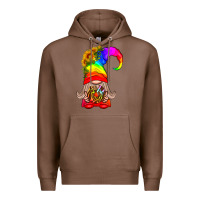 Chestnut LGBTQ+ Pride Gnome With Donut Premium Hoodie - BundleAndBundleShop