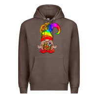 Coffee LGBTQ+ Pride Gnome With Donut Premium Hoodie - BundleAndBundleShop