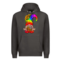 Smoke LGBTQ+ Pride Gnome With Donut Premium Hoodie - BundleAndBundleShop