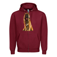 Burgundy belgian shepherd tervuren Zipper Hoodie - Artiststas