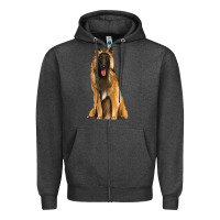 Charcoal Heather belgian shepherd tervuren Zipper Hoodie - Artiststas