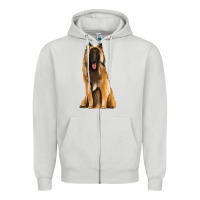 Dove Grey belgian shepherd tervuren Zipper Hoodie - Artiststas