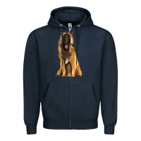 Navy belgian shepherd tervuren Zipper Hoodie - Artiststas