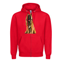 Red belgian shepherd tervuren Zipper Hoodie - Artiststas