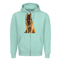 Seafoam belgian shepherd tervuren Zipper Hoodie - Artiststas