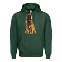 Sports Green belgian shepherd tervuren Zipper Hoodie - Artiststas