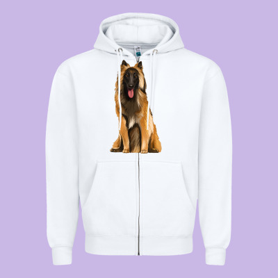 Belgian Shepherd Tervuren Zipper Hoodie Designed By Artiststas