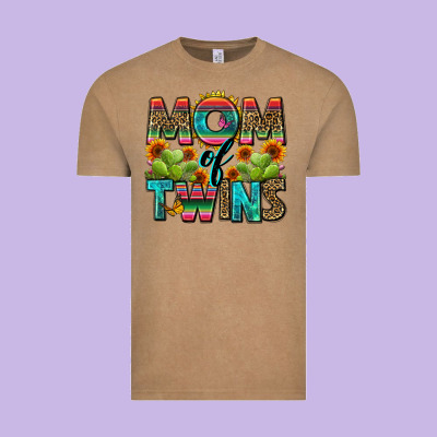 Mom Of Twins Vintage Tee Designed By Zillion Design Studio