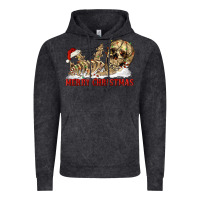 Vintage Black Merry christmas skeleton Vintage Hoodie - RanaPortraitStore