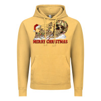Vintage Mustard Merry christmas skeleton Vintage Hoodie - RanaPortraitStore