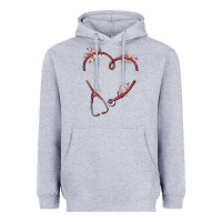 Heather Grey custom heart stethoscope Heavyweight Hoodie - MaliasSmallBusiness