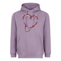 Lavender custom heart stethoscope Heavyweight Hoodie - MaliasSmallBusiness