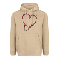 Mushroom custom heart stethoscope Heavyweight Hoodie - MaliasSmallBusiness