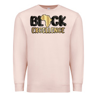 Pale Pink black excellence Premium Sweatshirt - MaliasSmallBusiness