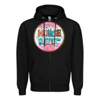 Black nurse round earrings 2 Zipper Hoodie - BundleAndBundleShop
