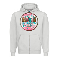 Dove Grey nurse round earrings 2 Zipper Hoodie - BundleAndBundleShop