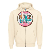 Sandshell nurse round earrings 2 Zipper Hoodie - BundleAndBundleShop