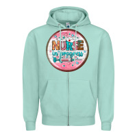Seafoam nurse round earrings 2 Zipper Hoodie - BundleAndBundleShop