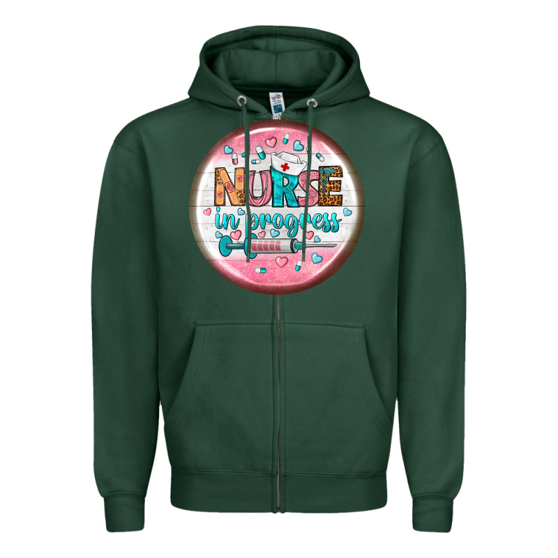 Nurse Round Earrings 2 Zipper Hoodie by BundleAndBundleShop | Teevron