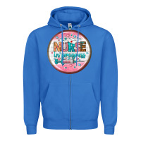 True Royal nurse round earrings 2 Zipper Hoodie - BundleAndBundleShop