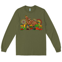 Army Green blessed afro woman hands Long Sleeve Tee - AdoDesignShop