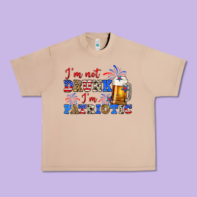 I'm Not Drunk I'm Patriotic Zillion Urban Heavy Tee Designed By Zillion Design Studio