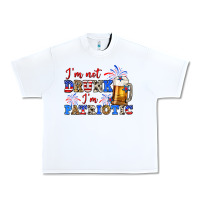White i'm not drunk i'm patriotic zillion Urban Heavy Tee - Zillion Design Studio