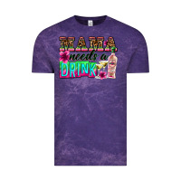 Cloud Purple mama needs a drink Vintage Tee - Zillion Design Studio