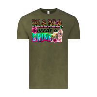 Vintage Olive mama needs a drink Vintage Tee - Zillion Design Studio