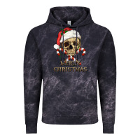 Cloud Black merry christmas skull Vintage Hoodie - RanaPortraitStore