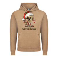 Merry Christmas Skull Vintage Hoodie | Teevron