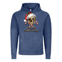 Vintage Denim merry christmas skull Vintage Hoodie - RanaPortraitStore